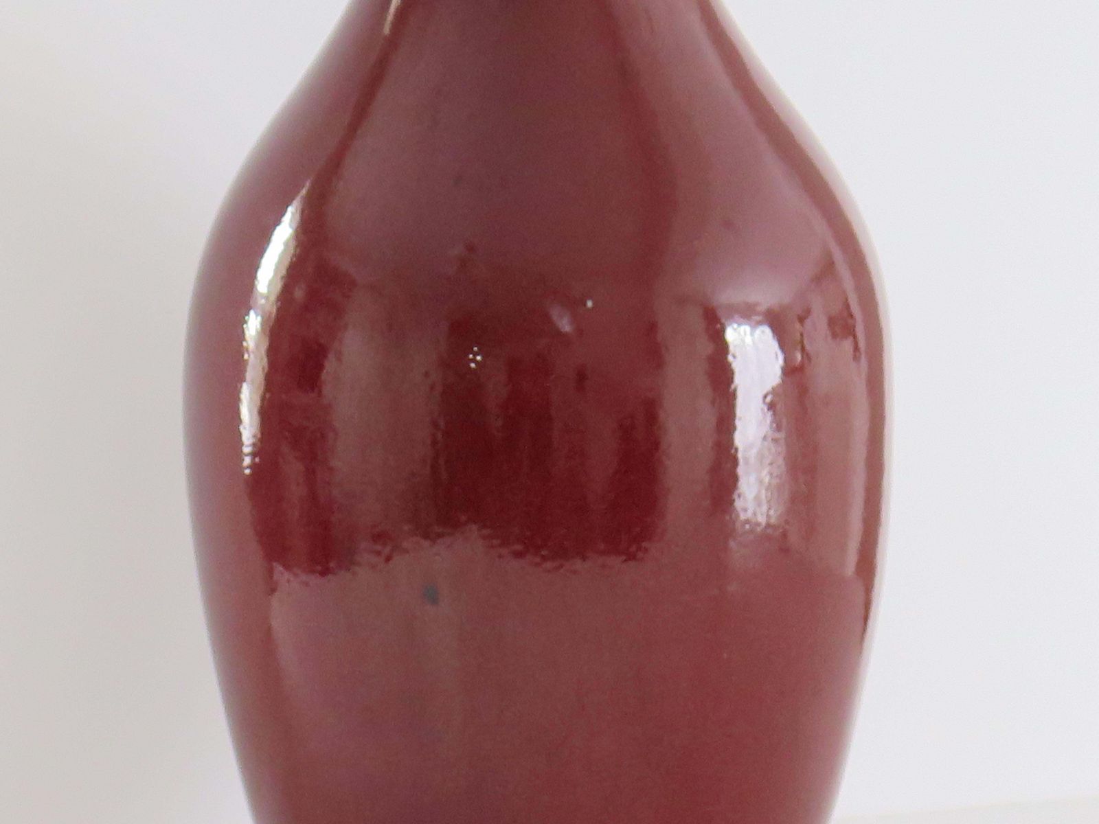Large 19thc Chinese Export Porcelain Vase  "Sang De Boeuf" Ox Blood Red, Qing photo Home Decor