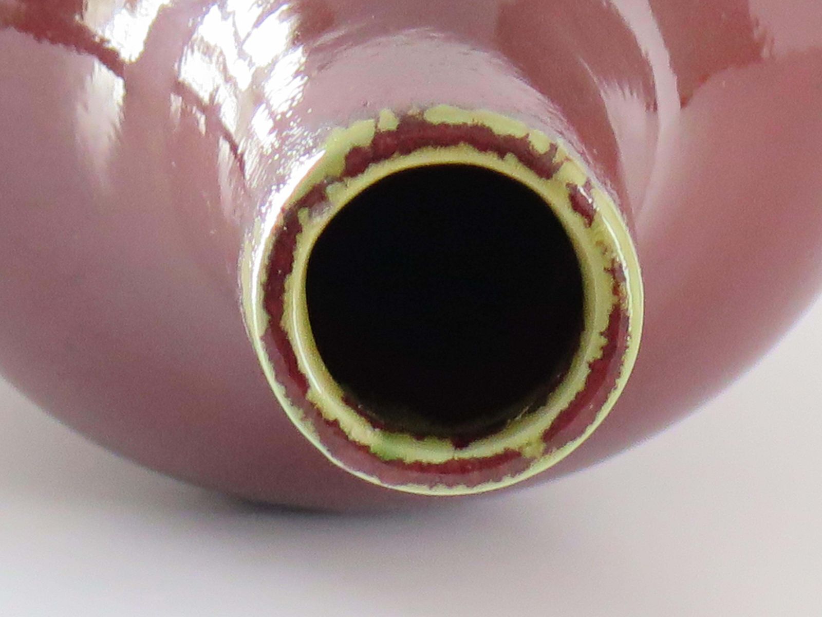photo vinterior Large 19thc Chinese Export Porcelain Vase  "Sang De Boeuf" Ox Blood Red, Qing