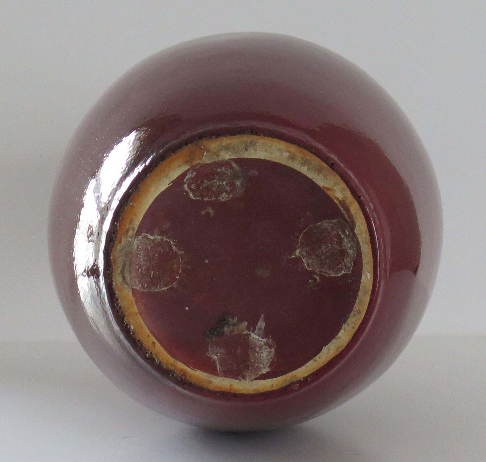 photo buy Large 19thc Chinese Export Porcelain Vase  "Sang De Boeuf" Ox Blood Red, Qing