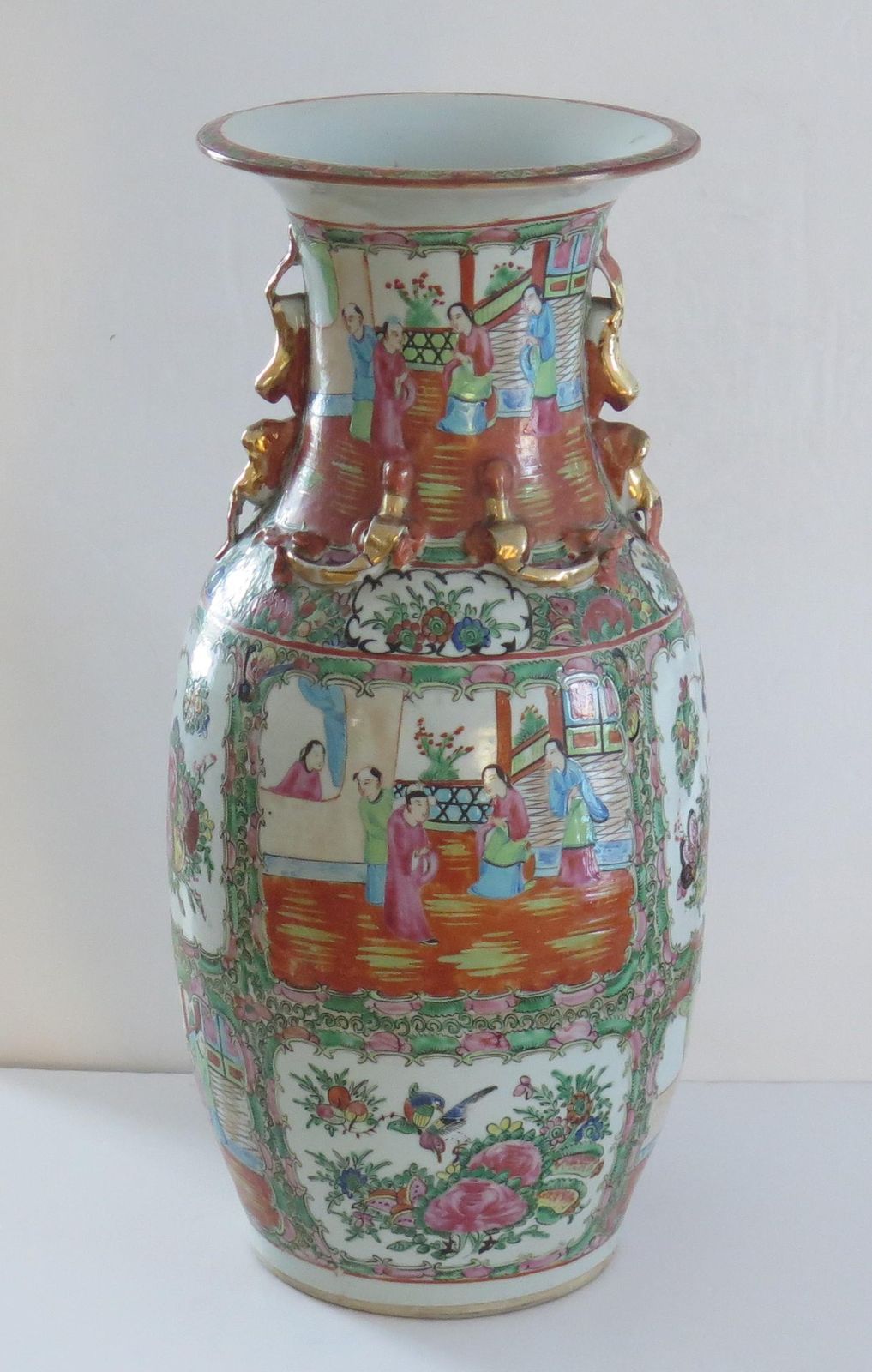 Mid 19thc Large 42cm Chinese Export Vase Porcelain Rose Medallion, Qing Ca 1850 photo furniture