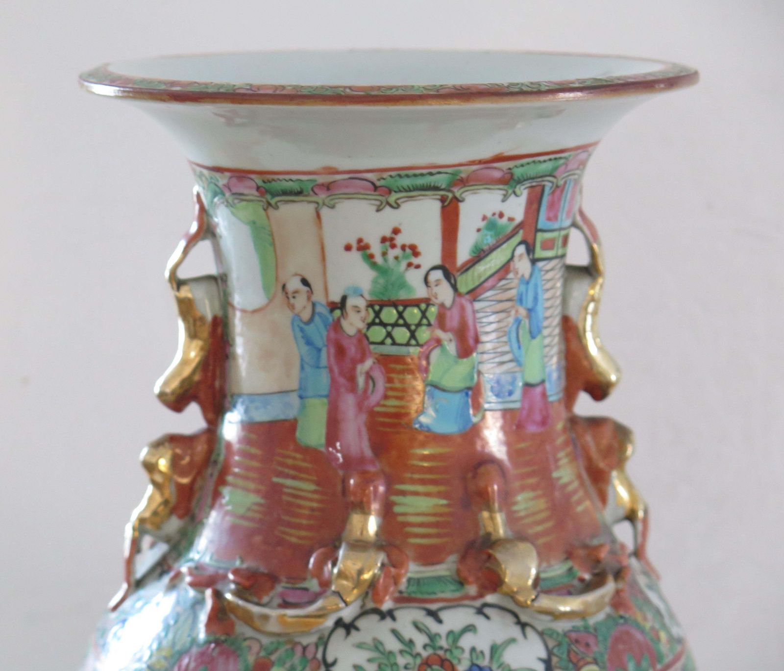 Home Decor Mid 19thc Large 42cm Chinese Export Vase Porcelain Rose Medallion, Qing Ca 1850 photo