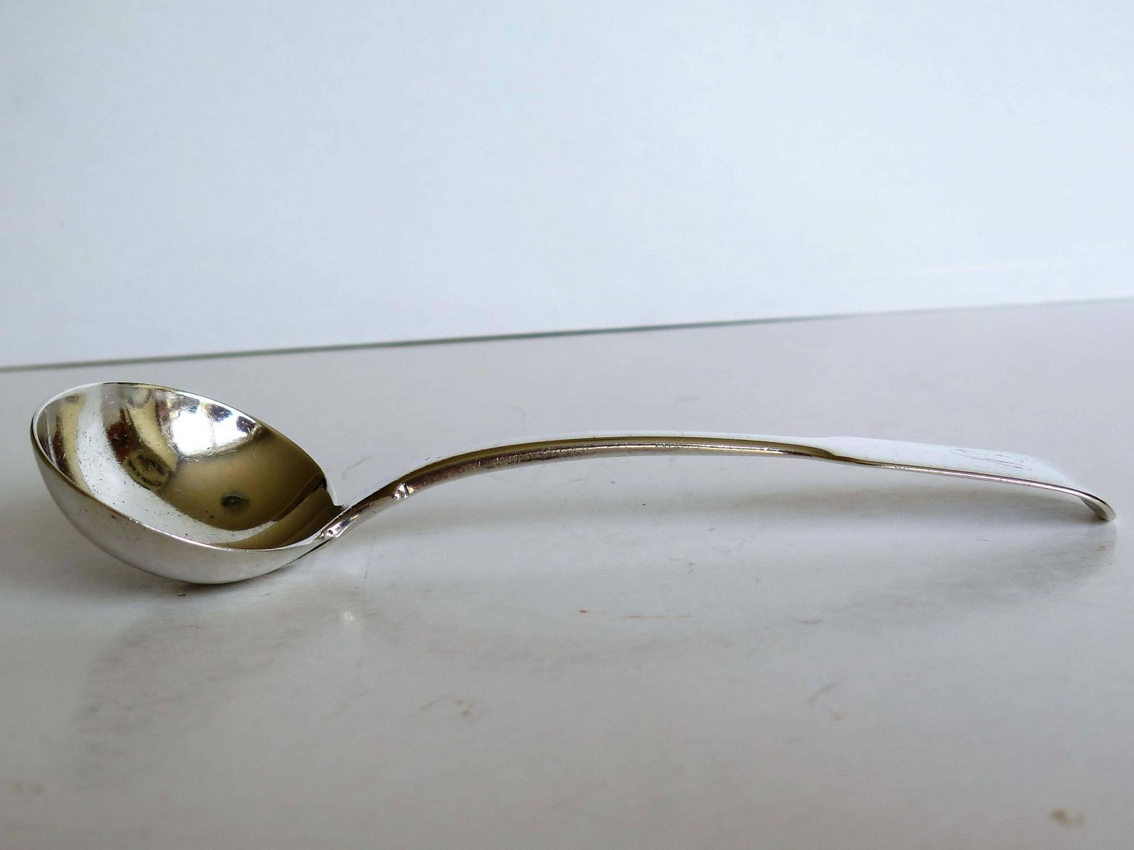 London 1838 Sterling Silver Sauce Ladle Or Fiddle Back Spoon By Charles Boyton photo for sale
