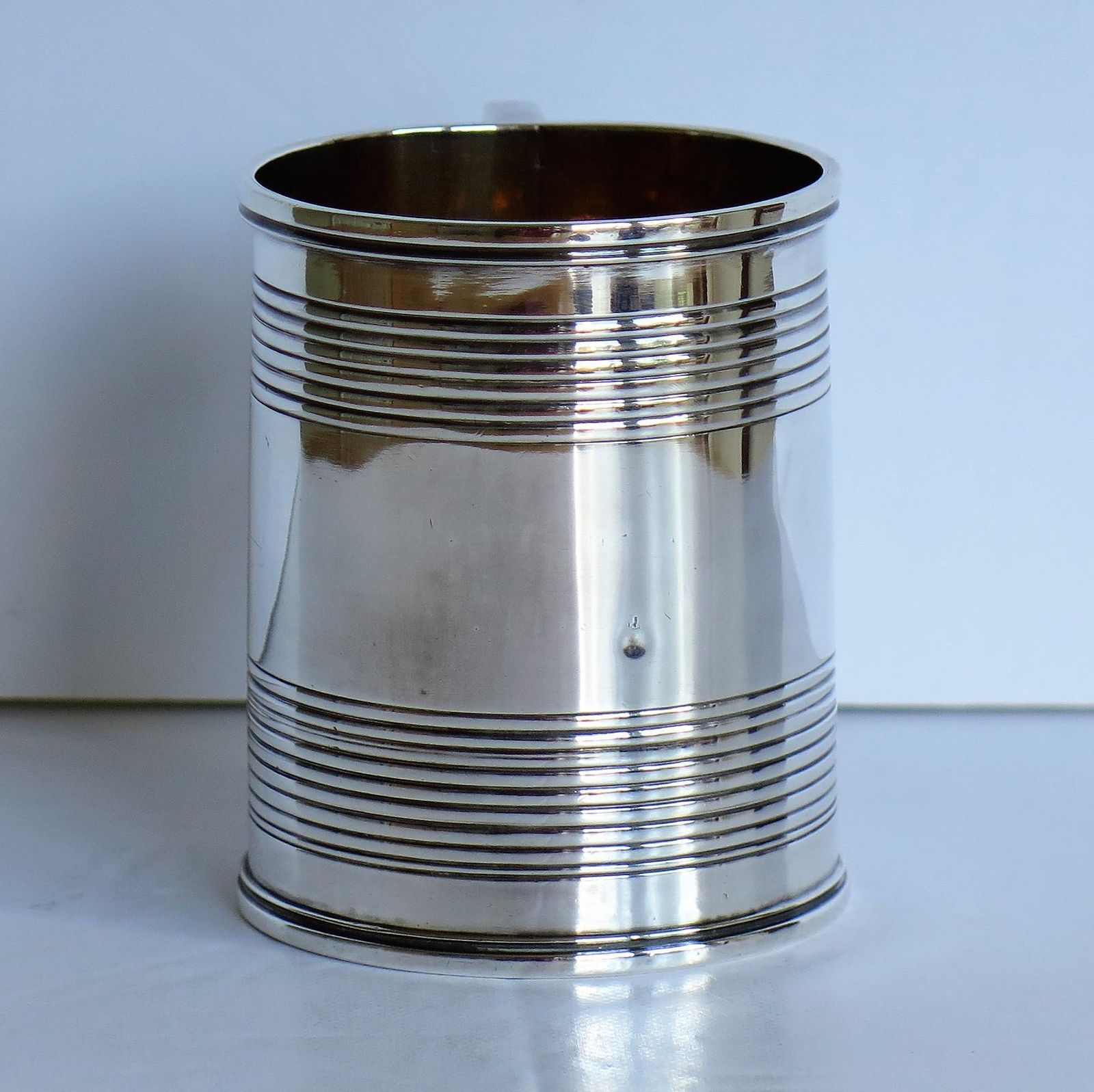 Georgian Sterling Silver Christening Mug By Joseph Angell, London 1825 photo vintage