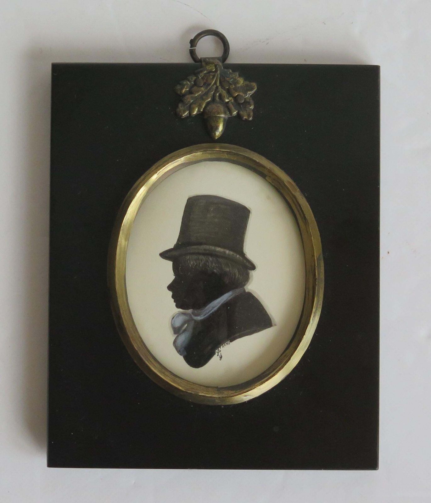 Set Of Five Silhouette Miniatures All Hand Painted By Dorothy Turton Rms, 20thc photo buy