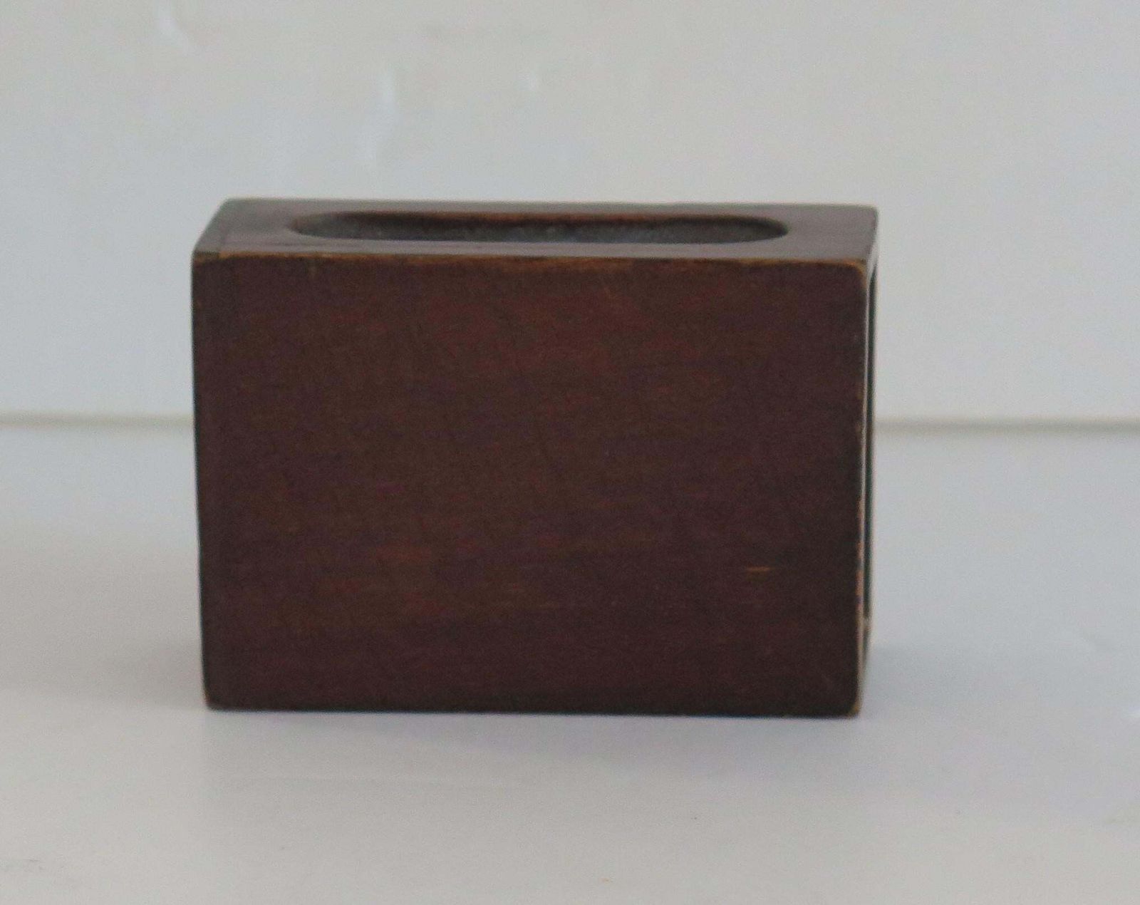 Antique Hardwood Matchbox Holder With Fine Shell Patera Inlay, Late 19th Century photo buy