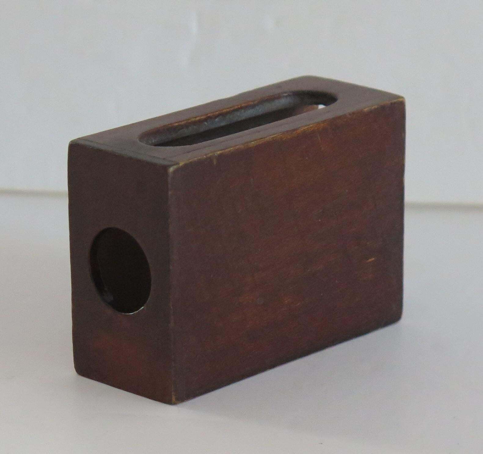 Home Decor Antique Hardwood Matchbox Holder With Fine Shell Patera Inlay, Late 19th Century photo