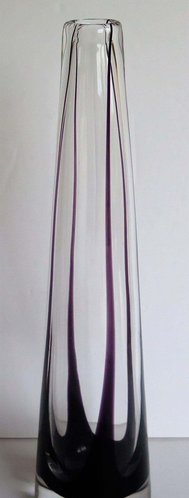 Tall Glass Sommerso Vase By Vicke Lindstrand For Kosta Glass, Sweden Circa 1960 photo Home Decor