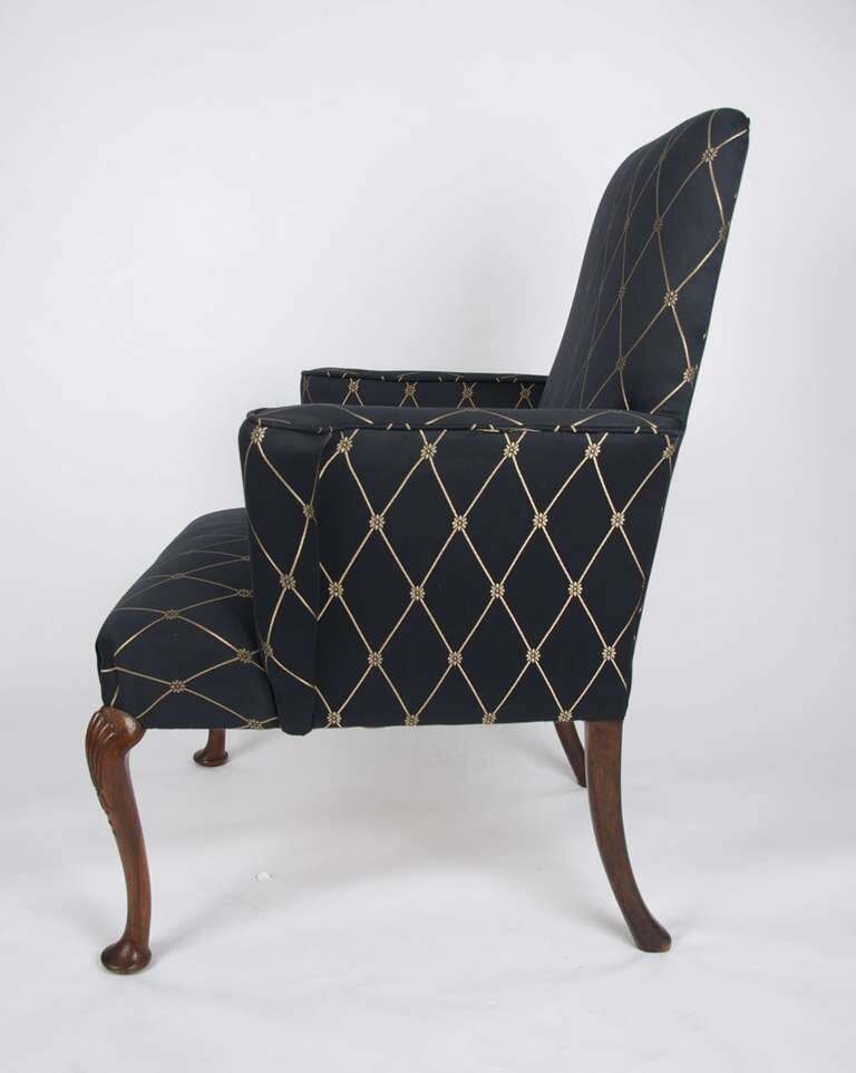 photo furniture 18thc Walnut Period Wing Armchair Reupholstered, English George 1st Ca 1720