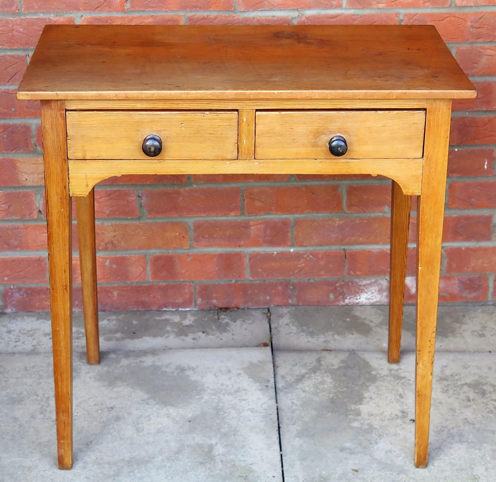 Georgian Solid Pine Side Table 2 Drawers, Circa 1790 photo furniture