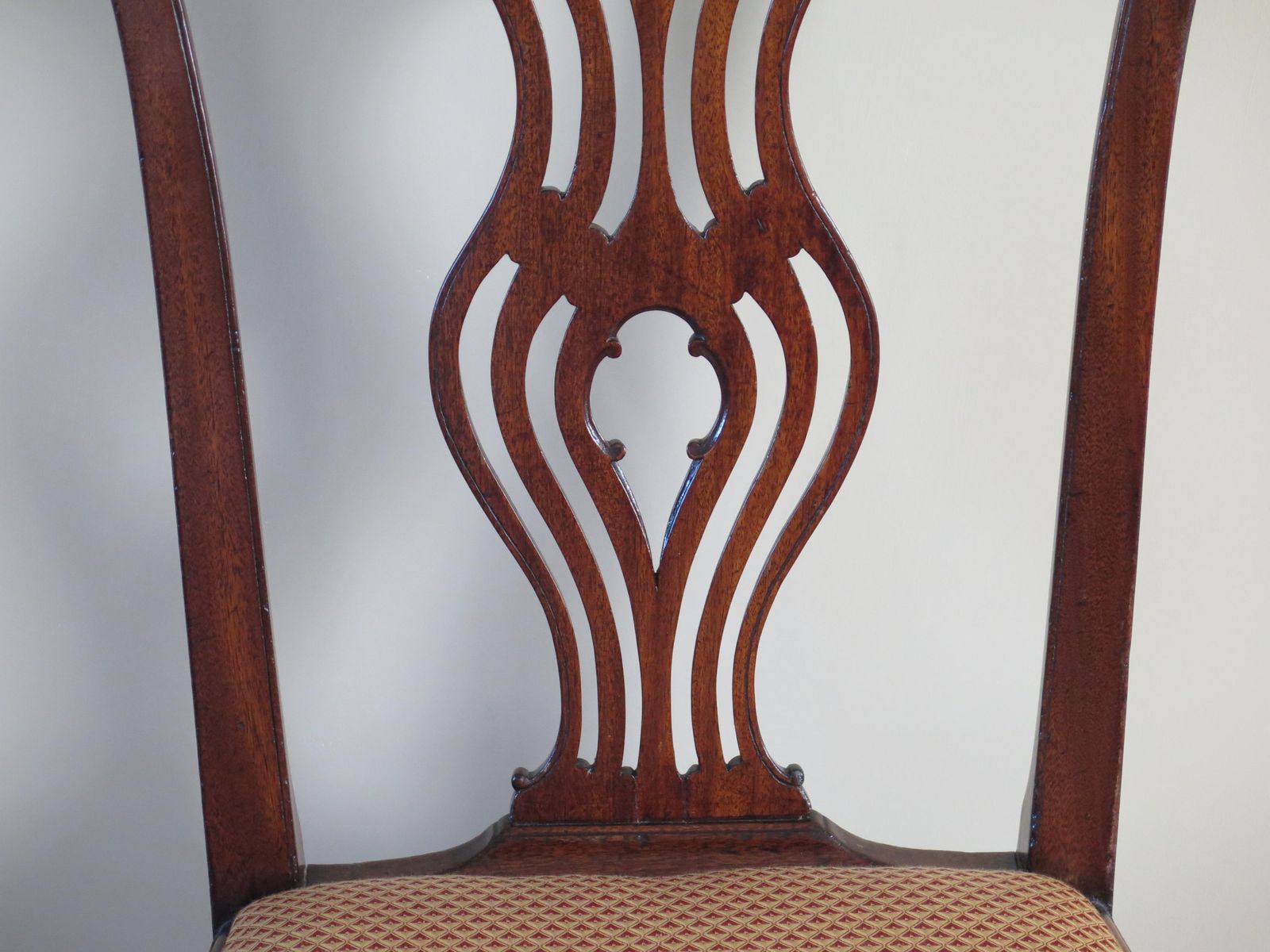 George 111 Mahogany Chippendale Dining Chair Reupholstered, Circa 1760 photo 785.0