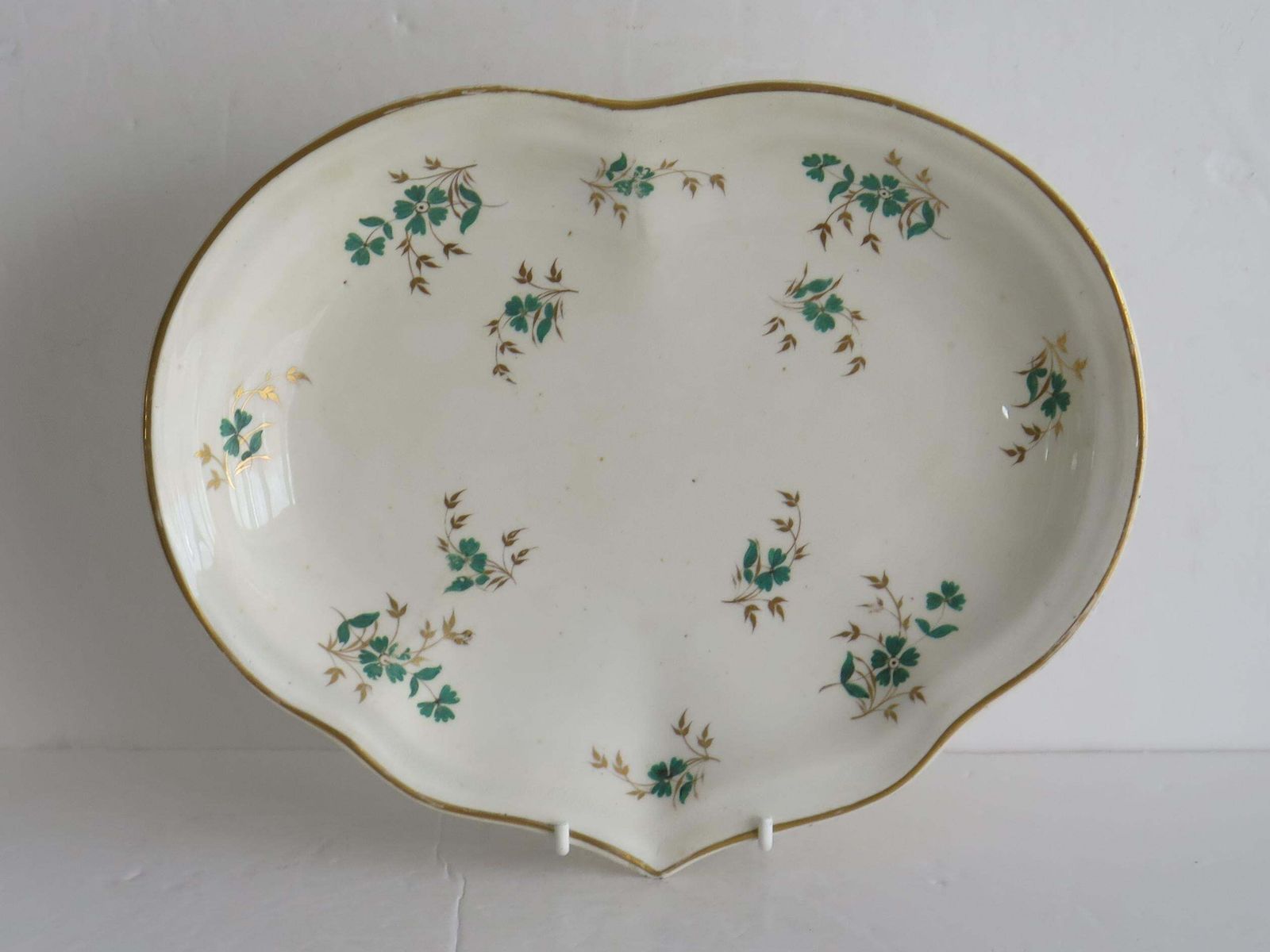 Late Georgian Derby Desert Dish Heart Shaped Porcelain Gilded Ptn, Circa 1825 photo furniture