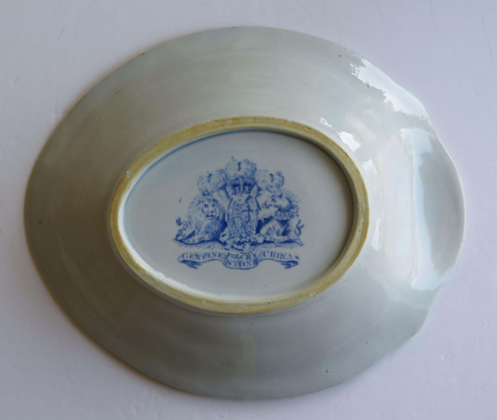 photo buy Georgian Dish By Stephen Folch Bamboo & Basket Pattern Royal Arms Mark, Ca 1825