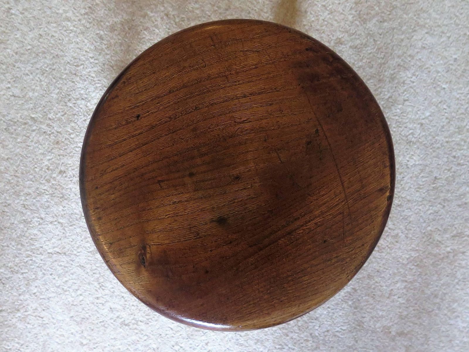 photo vintage Elm Stool Or Stand North East Yorkshire English Maker, Circa 1850