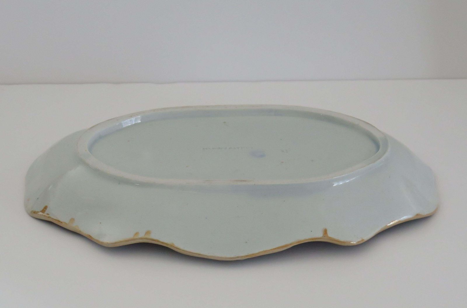 Georgian Mason's Ironstone Serving Platter Rock, Leaves And Flowers Ptn, Ca 1818 photo vintage