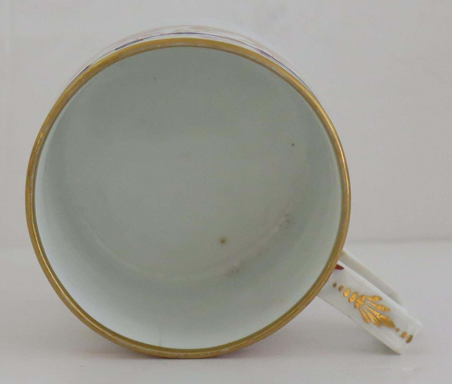 Home Decor Georgian Derby Cup And Saucer Duo Hand Painted, Circa 1810 photo