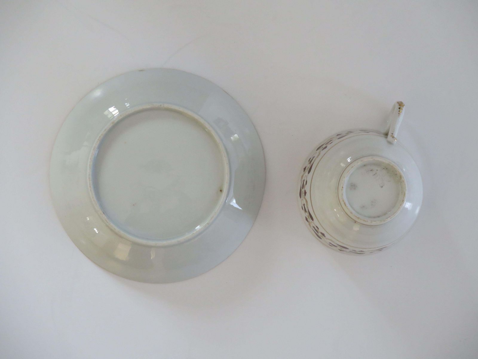 Worcester Barr Flight & Barr Period Porcelain Tea Cup & Saucer Duo, Circa 1810 photo vintage