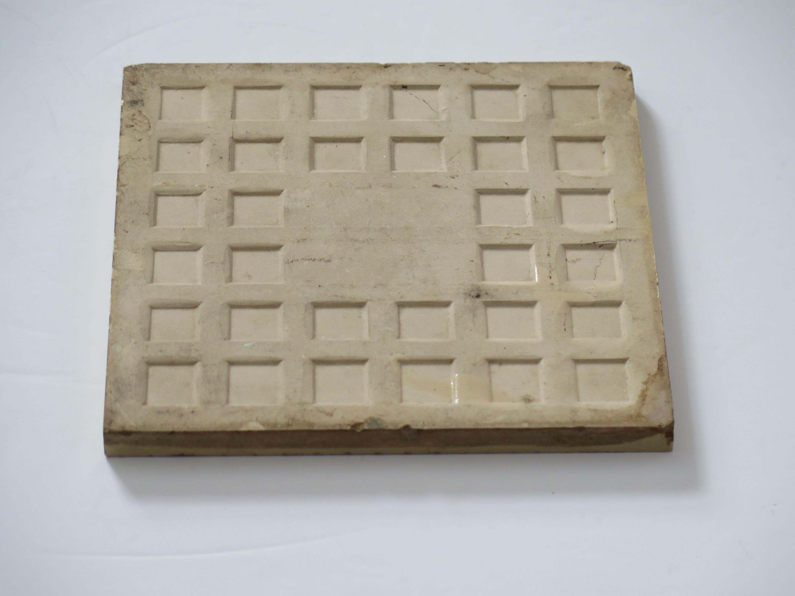 275.0 Set Of Six Ceramic Wall Tiles Pineapple Vase Pat'n 6 Inches Square,  Circa 1960 photo