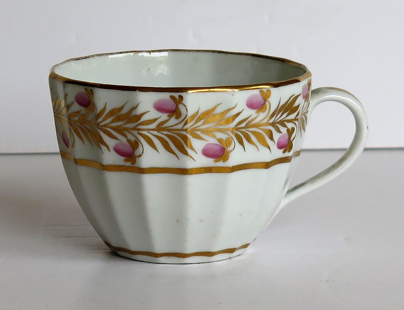 Georgian Coalport Porcelain Trio Hand Painted And Gilded, Circa 1790 1800 photo vinterior