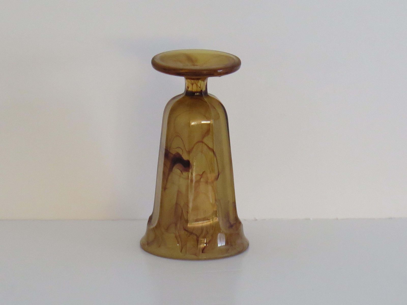 photo vinterior Art Deco Glass Vase By George Davidson In Amber Cloud Glass, Circa 1930s