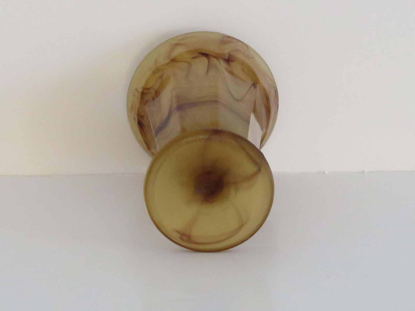 photo buy Art Deco Glass Vase By George Davidson In Amber Cloud Glass, Circa 1930s