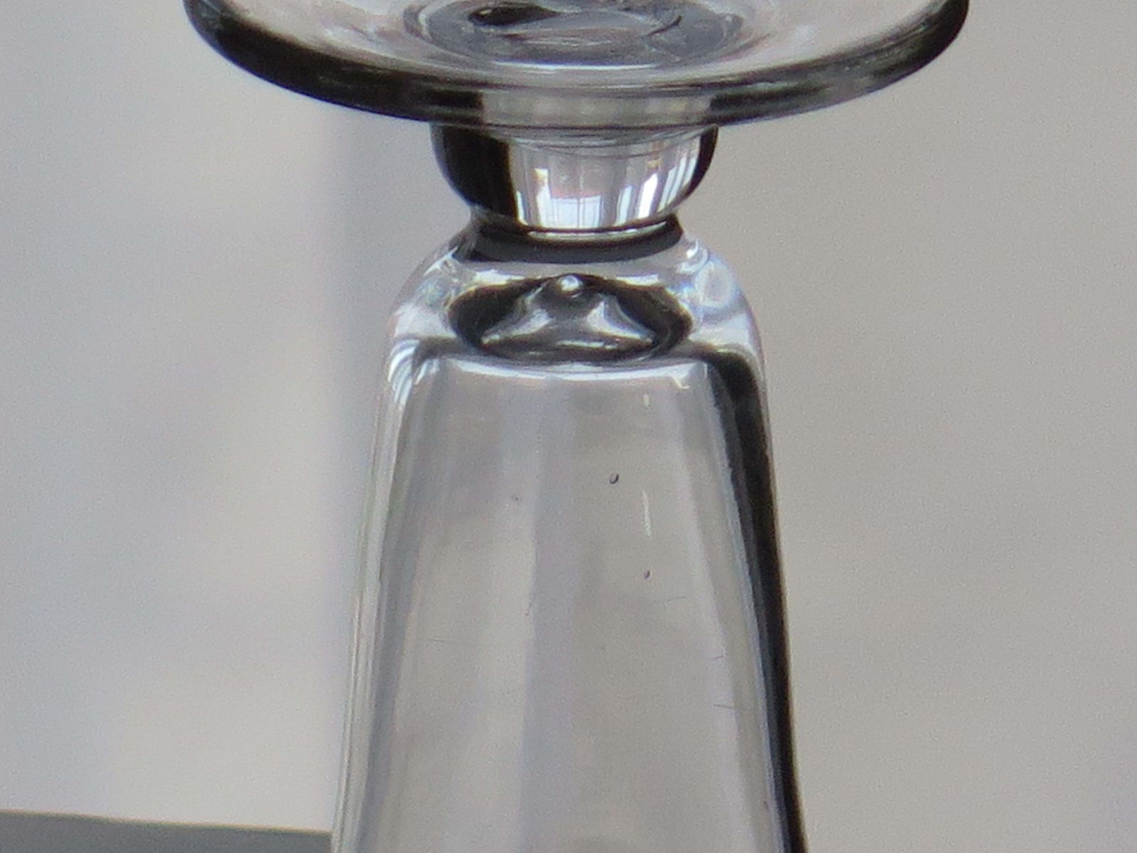 photo furniture 18th C Georgian Jelly Glass With Bell Bowl Cushion Knop Hand Blown, Ca 1780