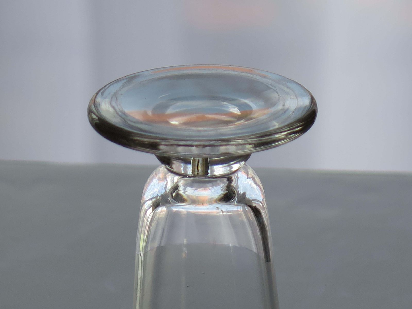 Home Decor 18th C Georgian Jelly Glass With Bell Bowl Cushion Knop Hand Blown, Ca 1790 photo