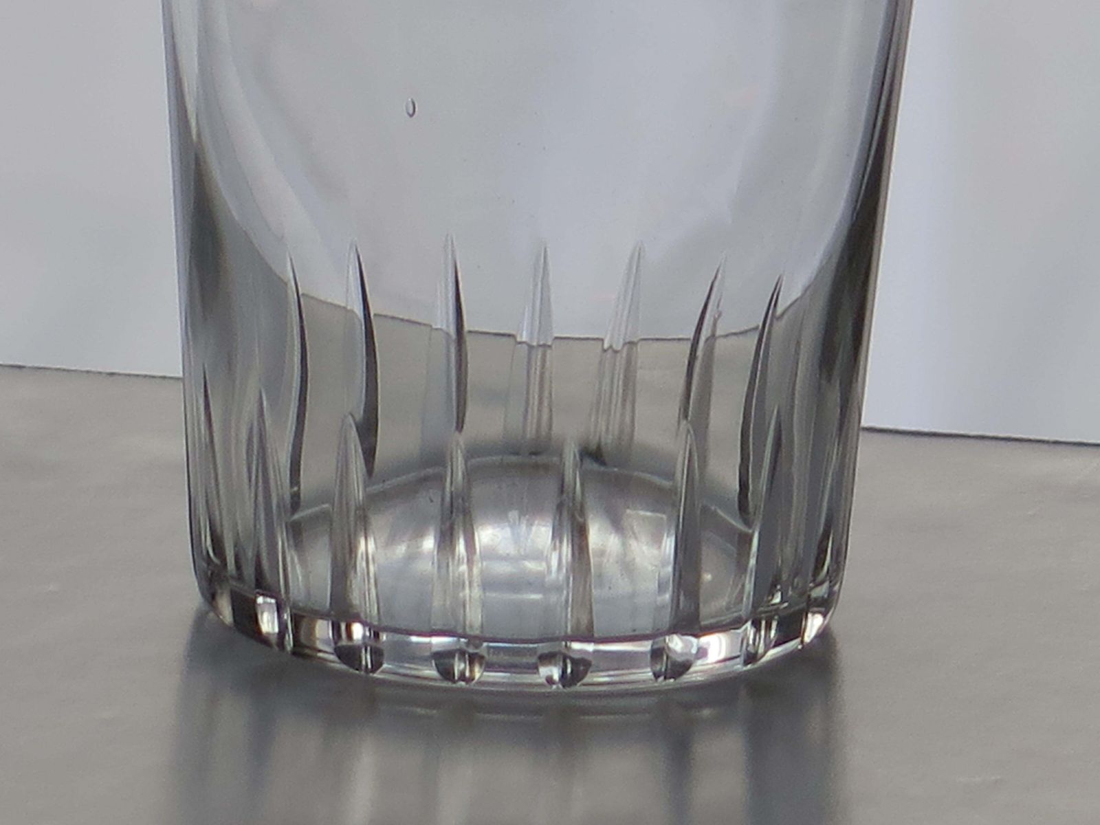 Set Of Six Edwardian Glass Tumblers Engraved Drinking Glasses, Circa 1905 photo vintage