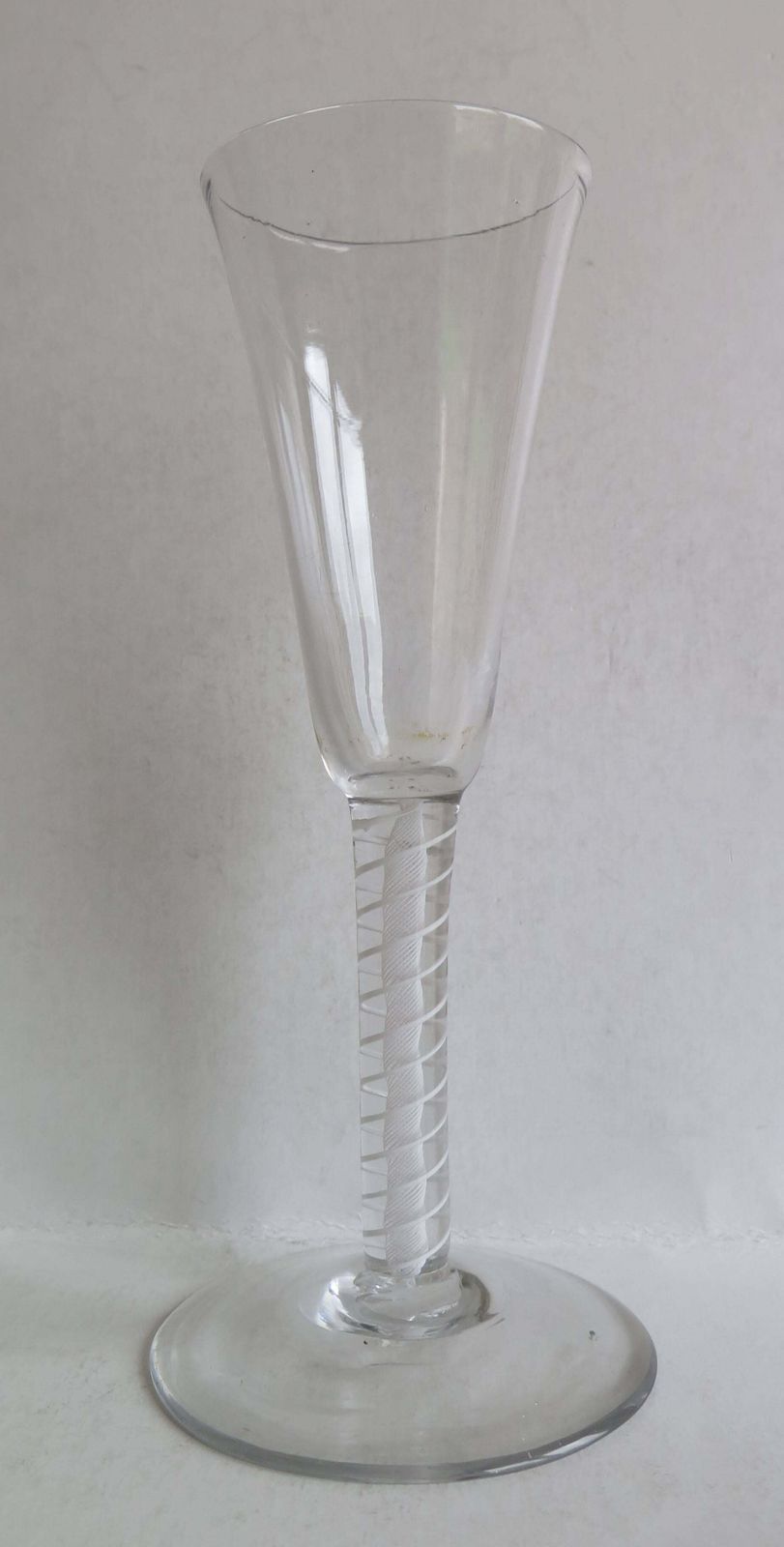Georgian Ale Or Wine Drinking Glass Hand Blown Cotton Twist Stem, English C 1765 photo furniture