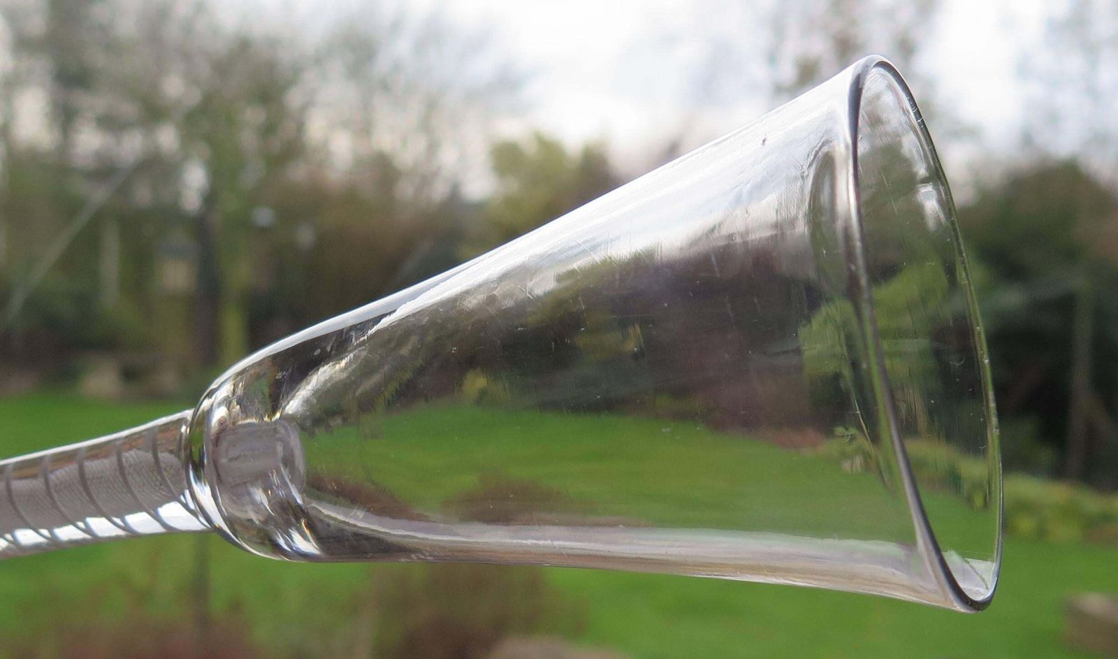 Georgian Ale Or Wine Drinking Glass Hand Blown Cotton Twist Stem, English C 1765 photo Home Decor