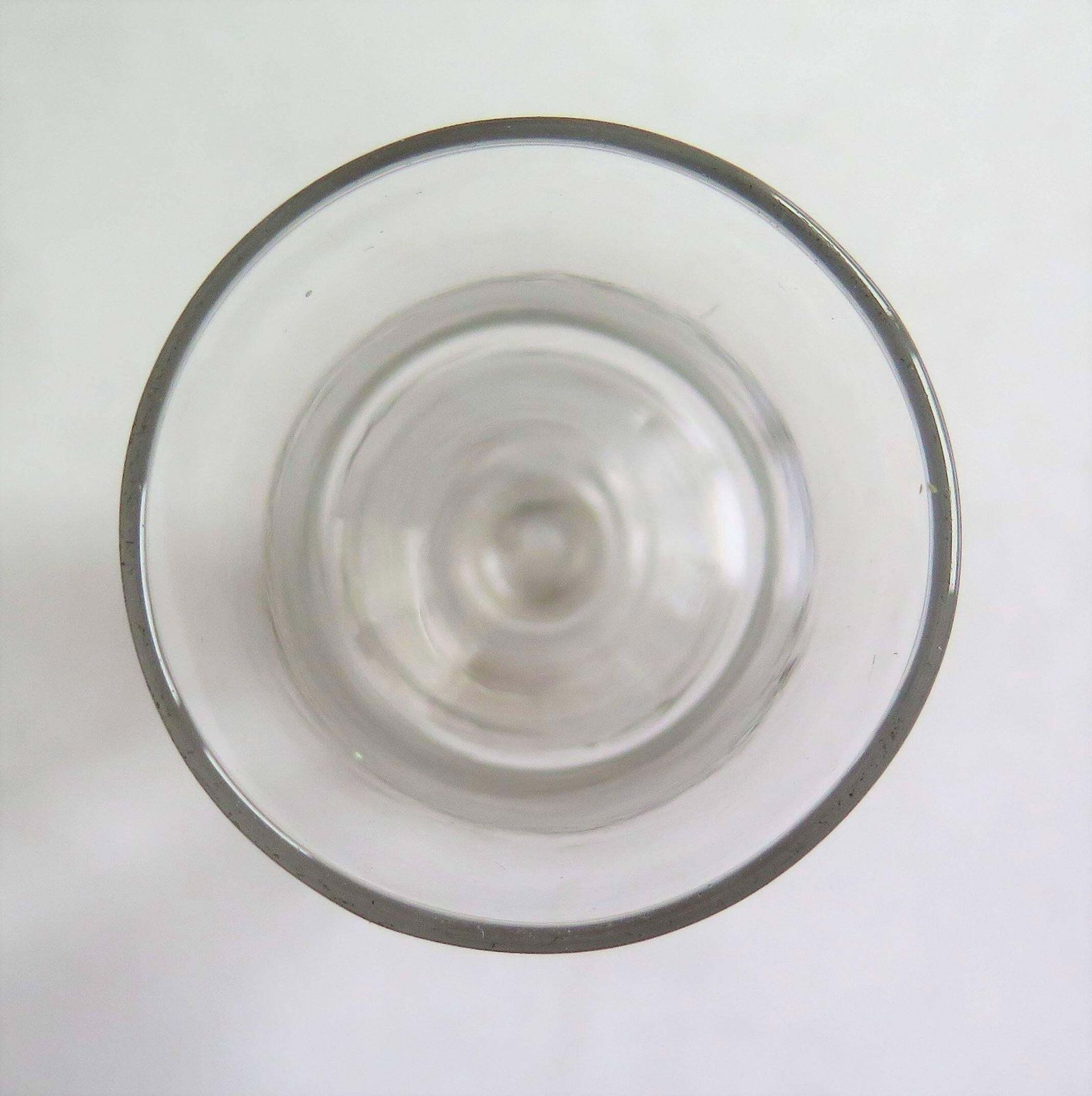 586.0 Mid 18th Century Cordial Wine Glass Hand Blown Cotton Twist Stem, English C 1765 photo