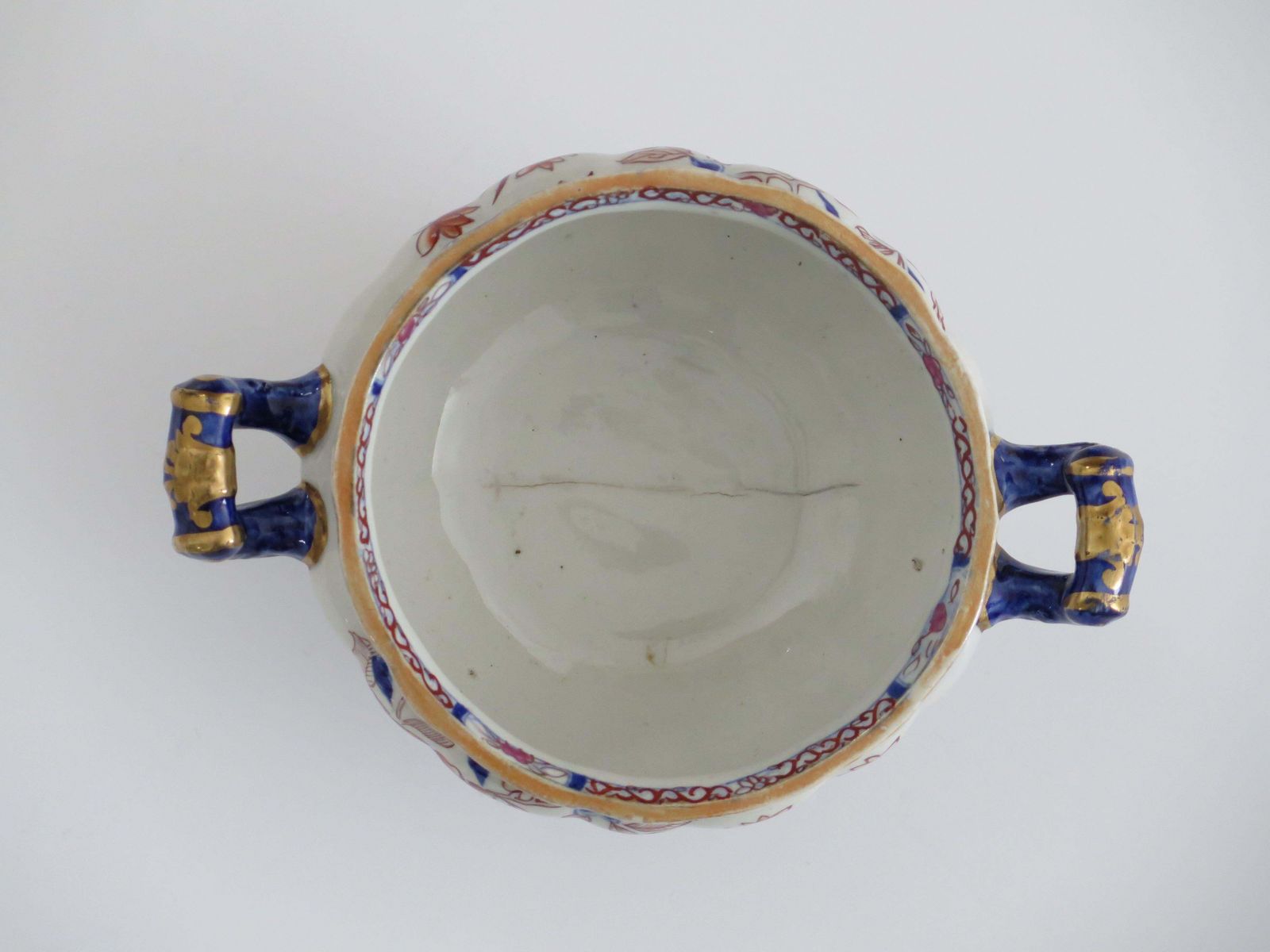 Home Decor Georgian Masons Ironstone Sauce Tureen & Base Plate Vase & Rock Ptn, Circa 1818 photo