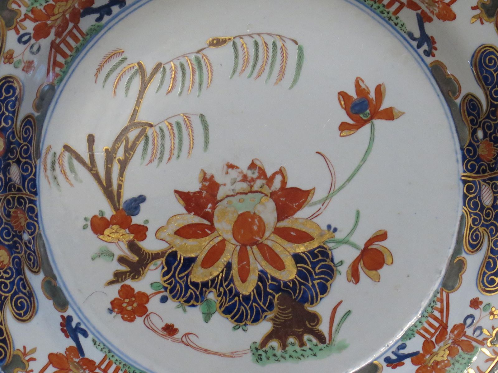 Home Decor Very Early Turners Patent Ironstone Plate In Water Lily And Willow Ptn, Ca 1803 photo