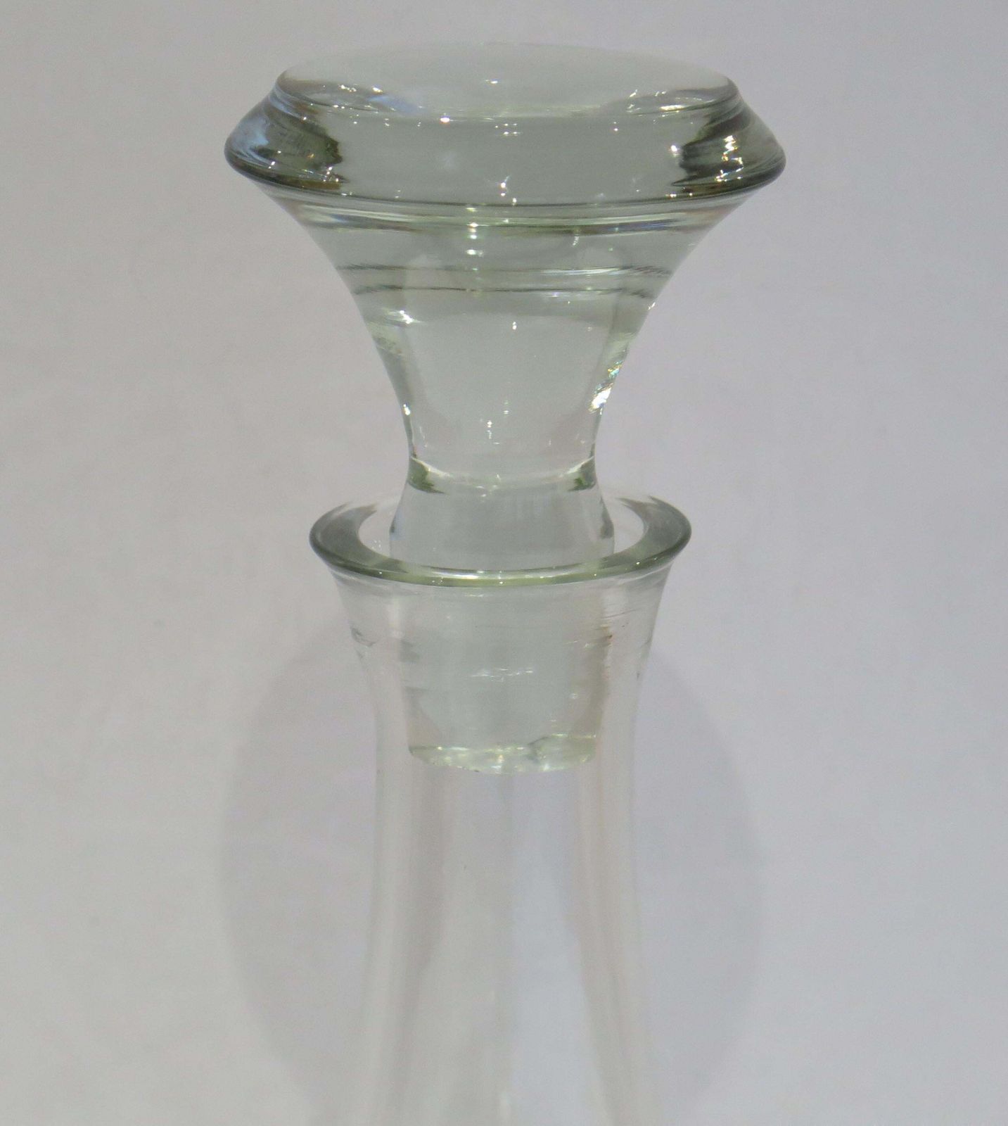 Large Lead Cut Glass Ship's Decanter With Engraved Sailing Ship, Circa 1930 photo 424.0