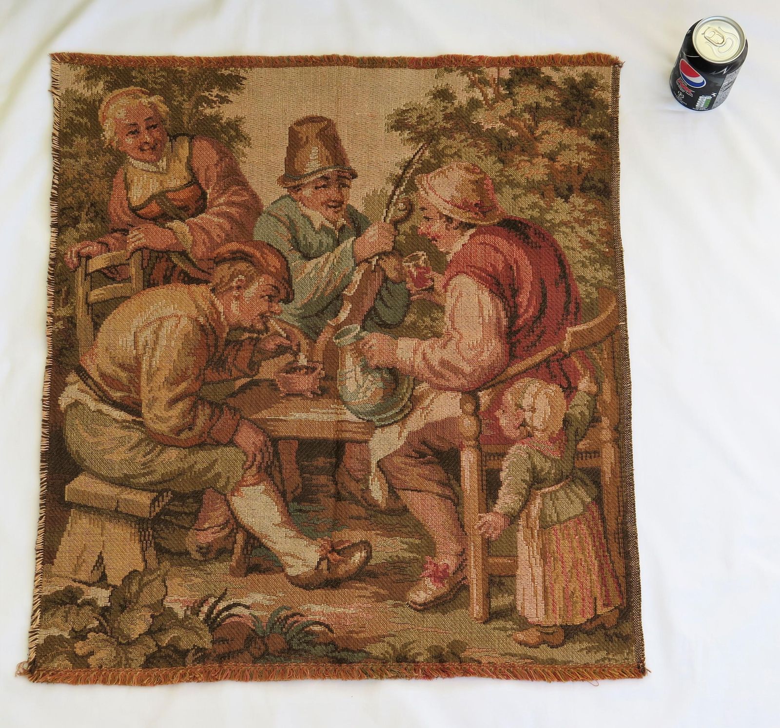 photo vintage Tapestry Woven Panel Of Figure Group Aubusson Style, French Circa 1930