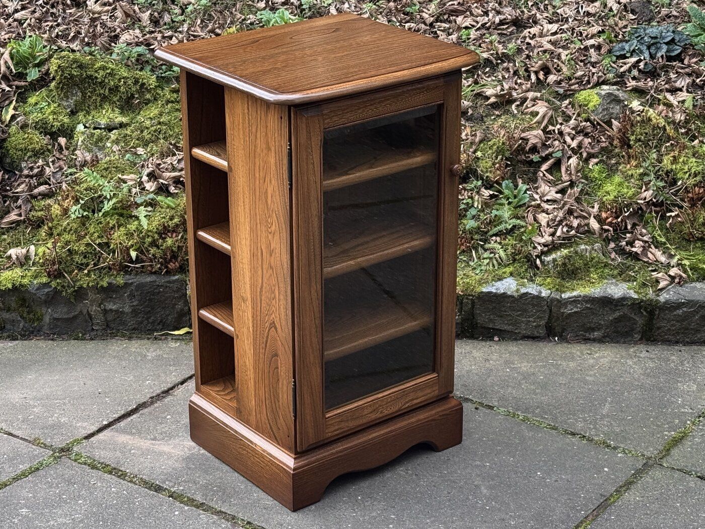 An Ercol Golden Dawn Elm Cd Storage / Display Cabinet / Shelves / Unit photo for sale