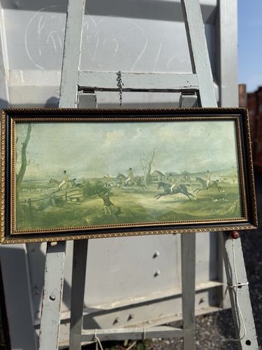 The Belvoir Hunt John Ferneley Lithograph Antique Print Hogarth Frame photo furniture