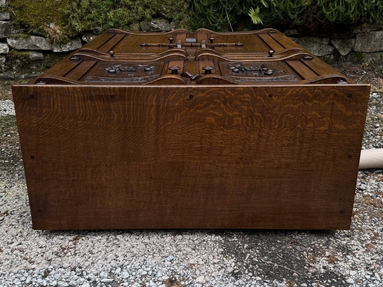 A Nigel Griffiths Monastic Carved Oak Flemish Drinks Cabinet / Wine Cupboard photo 1495.0