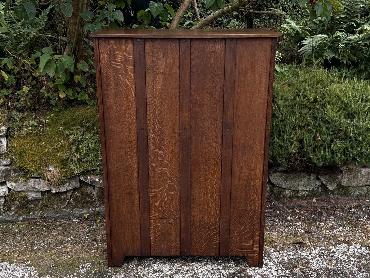 A Nigel Griffiths Monastic Carved Oak Flemish Drinks Cabinet / Wine Cupboard photo vinterior