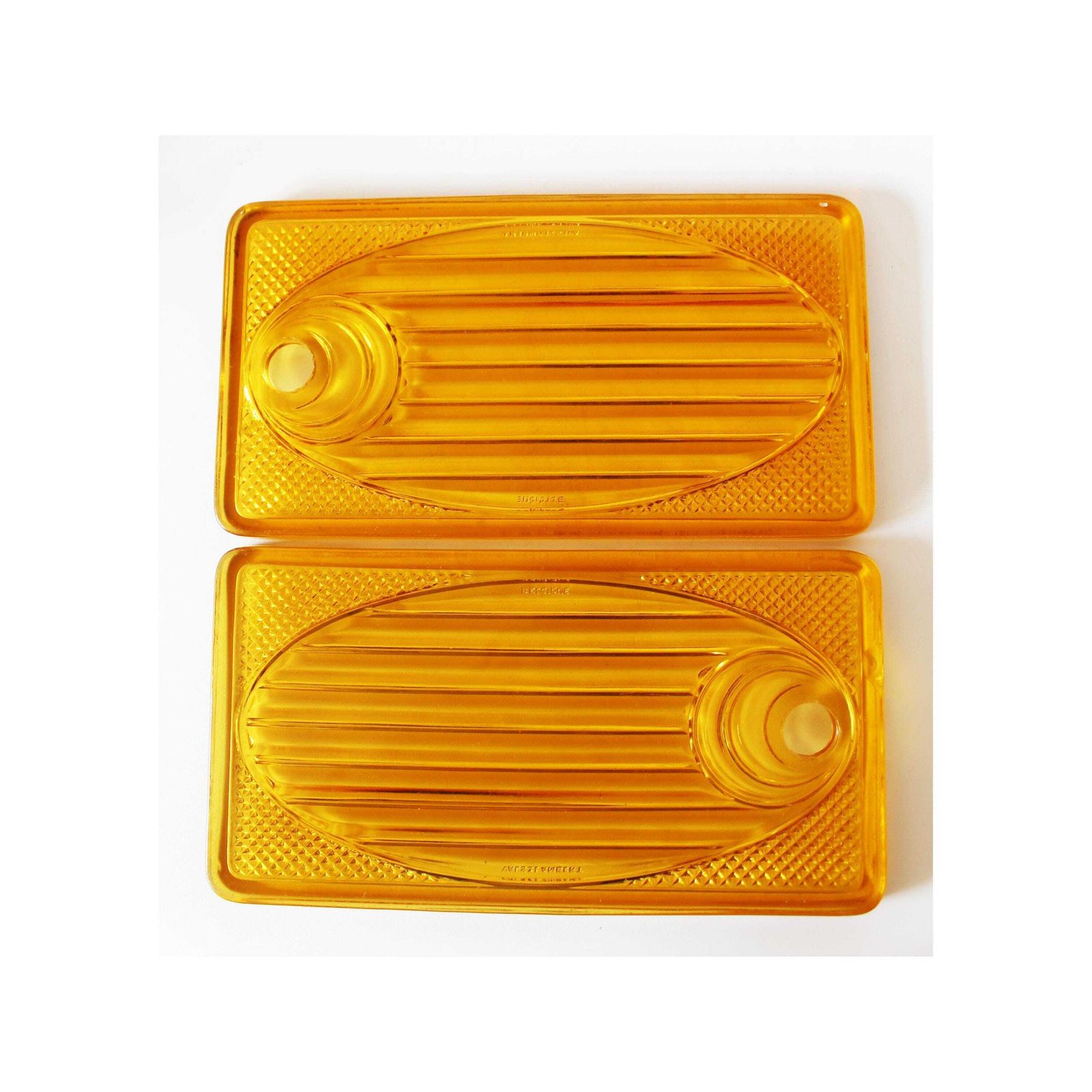 Rare Two Art Deco Pressed Glass Breakfast Plate Plaque, Val Saint Lambert Luxval, Amber Glass, Belgium Glass, Art Glass, Fish Design, Chips