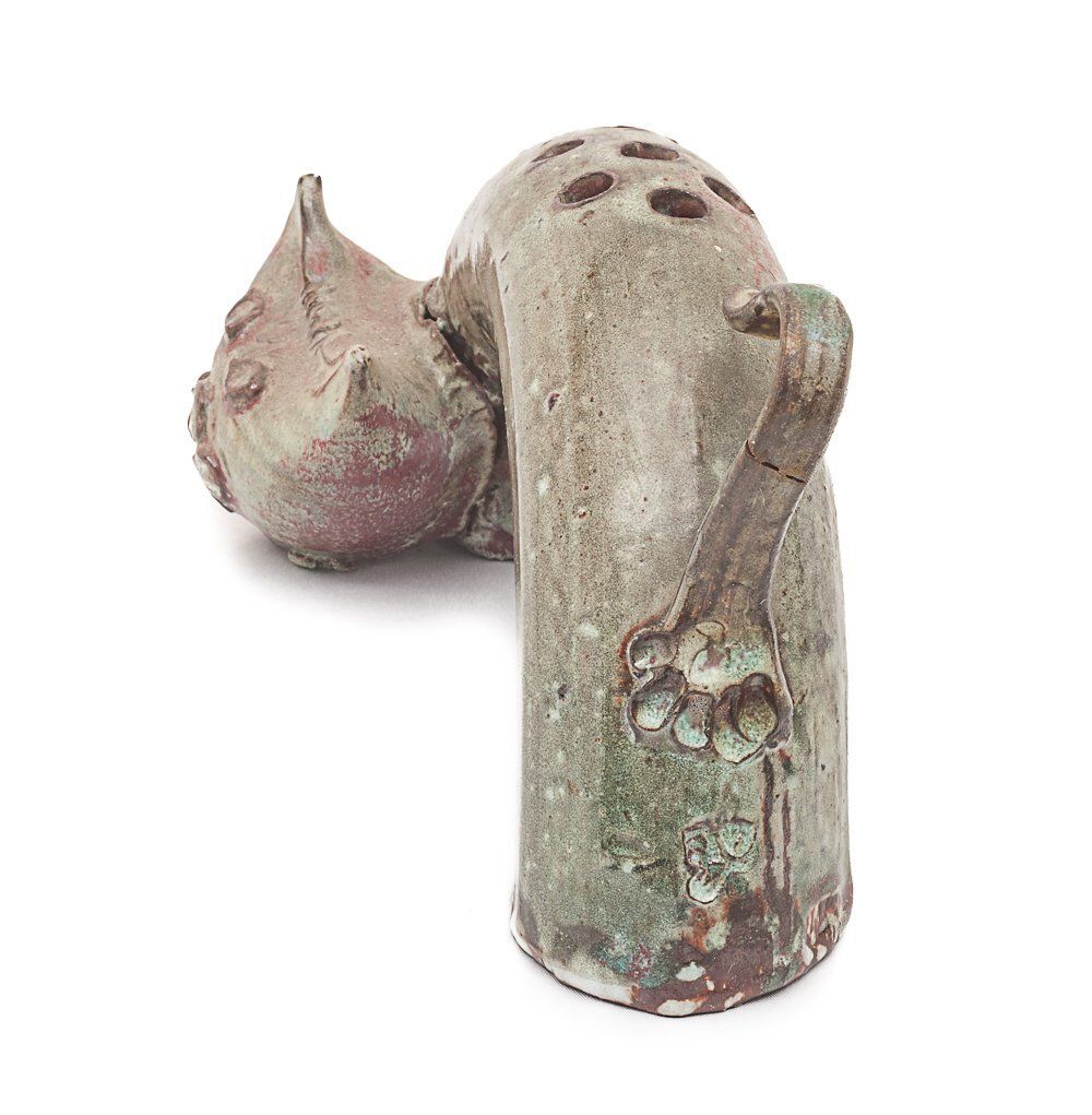 Ceramic Representing A Stylized Cat. photo for sale