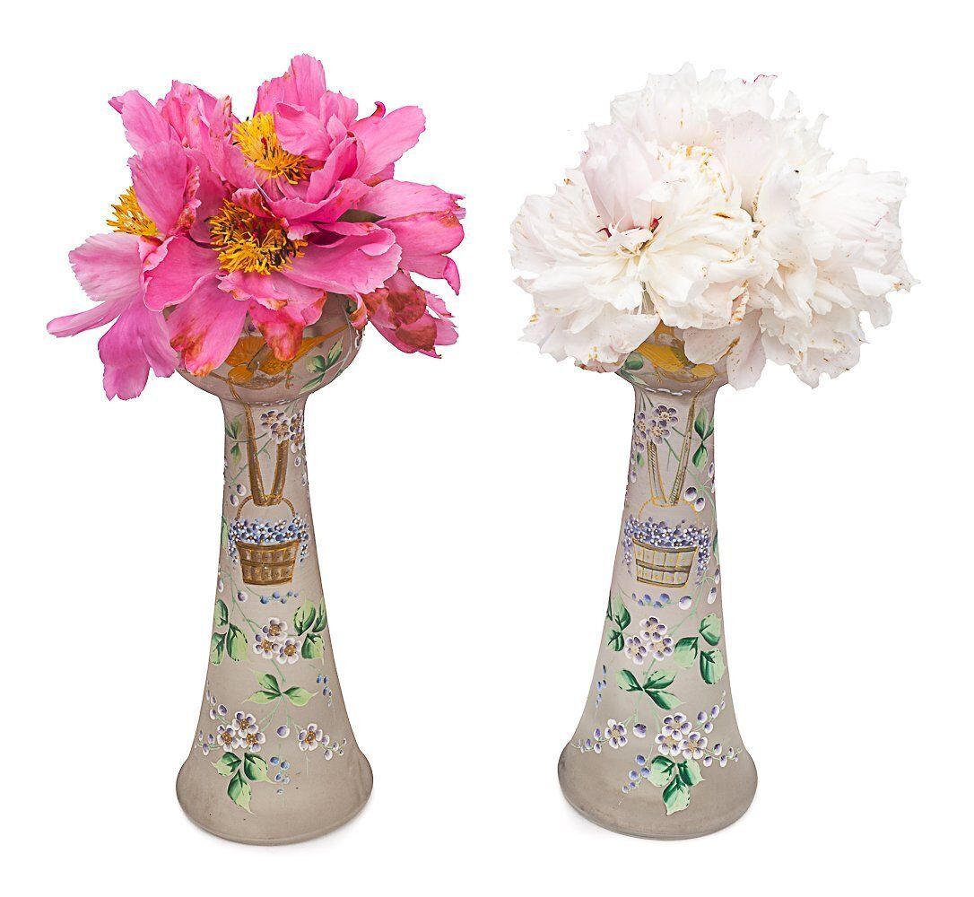Pair Of Belle époque Vases, 1800s photo vintage