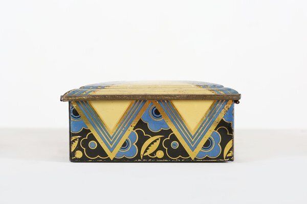Art Deco French Metal Box Decorated With Mercury, 1930s photo buy