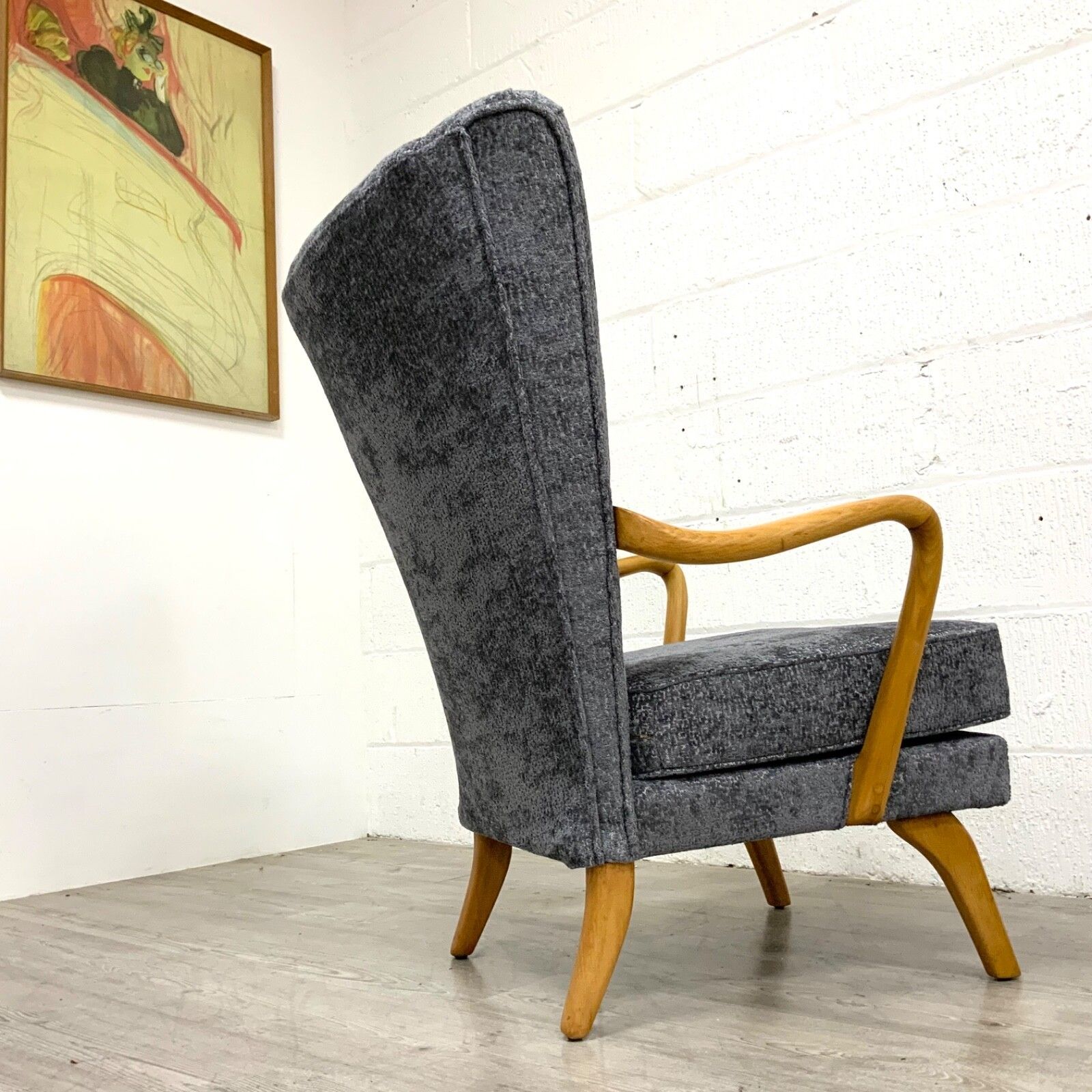 1995.0 A Pair Of Howard Keith “Bambino” Lounge Chairs Mid Century Vintage Reupholstered photo