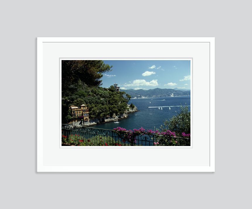 Slim Aarons 'Ardissones House Portofino' Framed White photo furniture