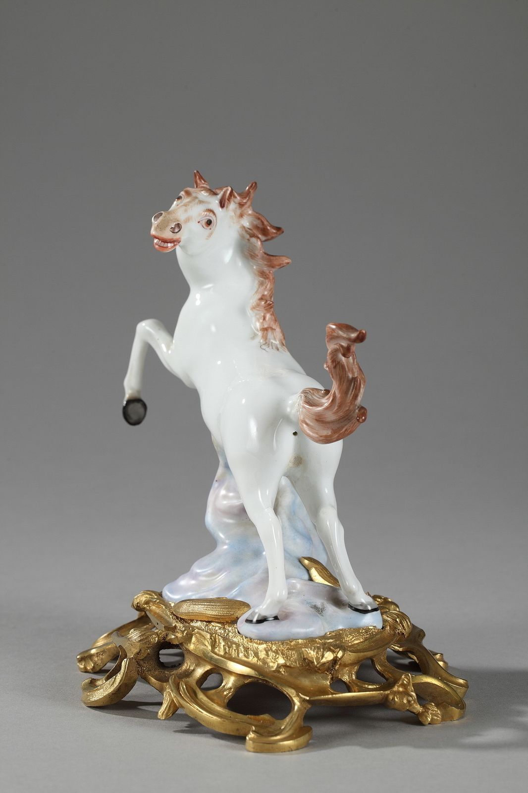 Paire de chevaux en porcelaine montée en ormolu, manufacture Samson photo 2030.0