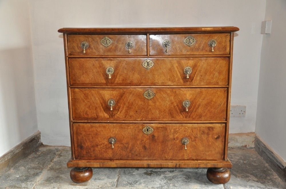 17th Century Walnut Chest Of Drawers