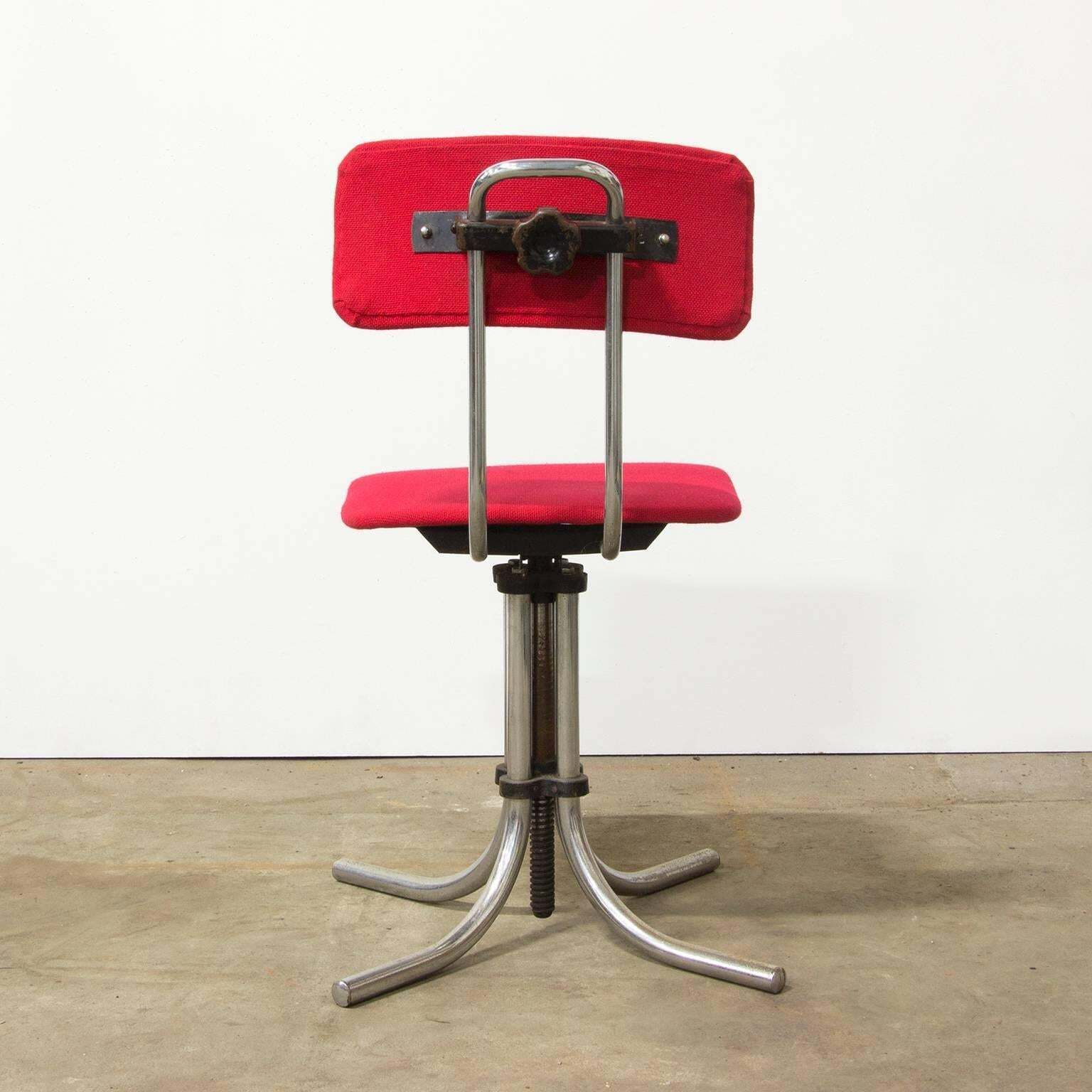 1960s, Fana Metaal Schiedam, Adjustable Swivel Office Chair photo Furniture