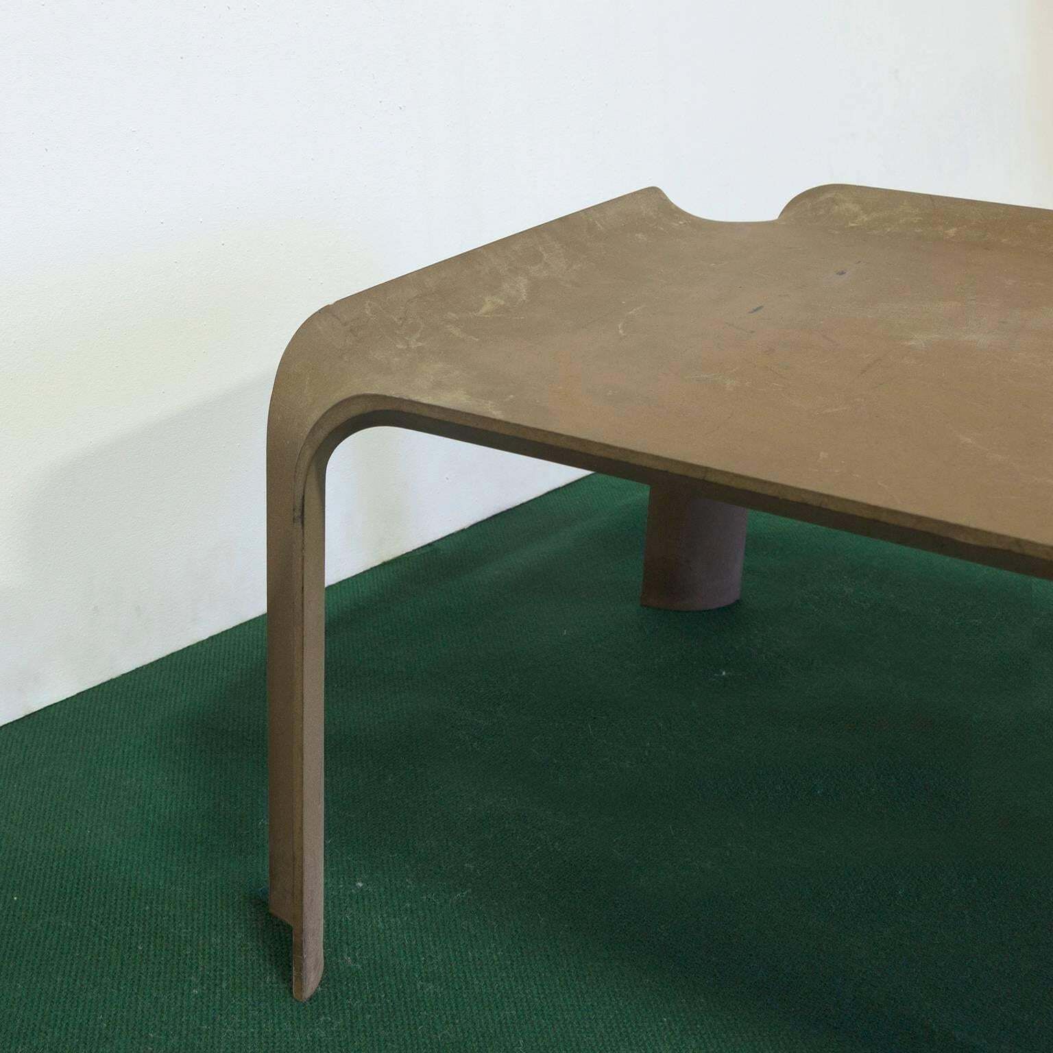 1967, Pierre Paulin, Early More Elegant Side Table Model 877 In Chocolate Brown photo for sale