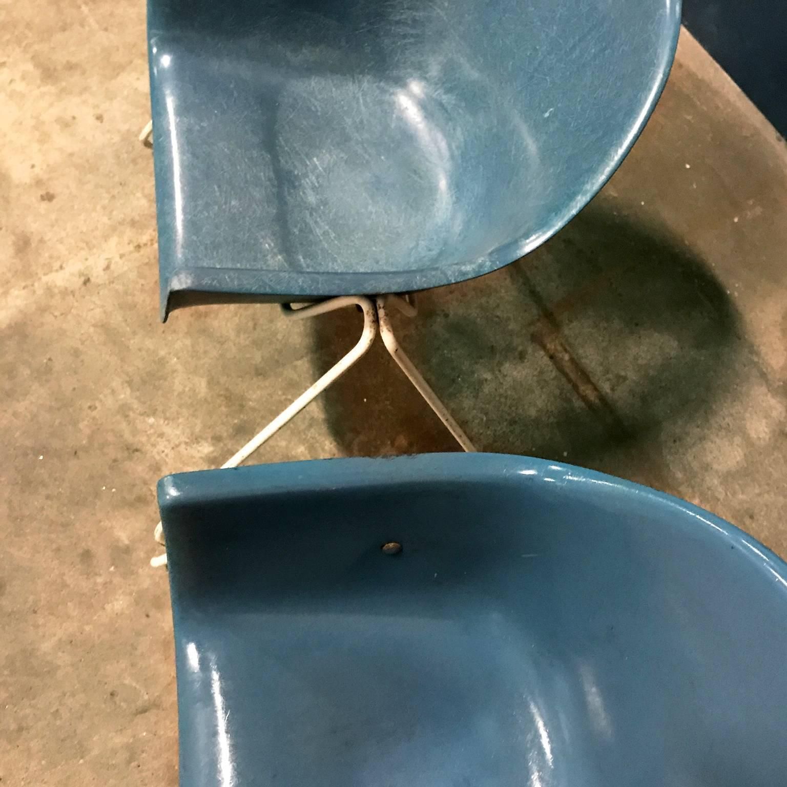 photo for sale Set Of Fiberglass Children Chairs With Metal Base, Circa 1960