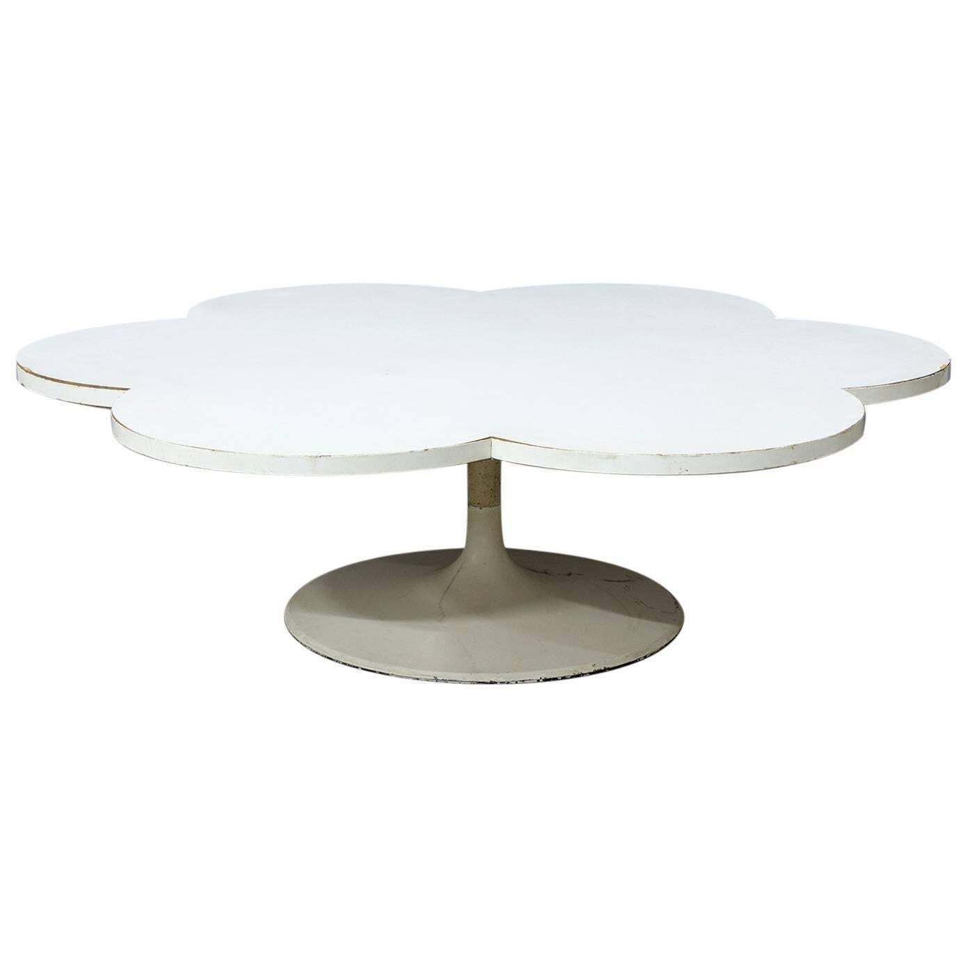 1960, Kho Liang Ie For Artifort, White Laminate Pop Art "Le Cloud" Coffee Table